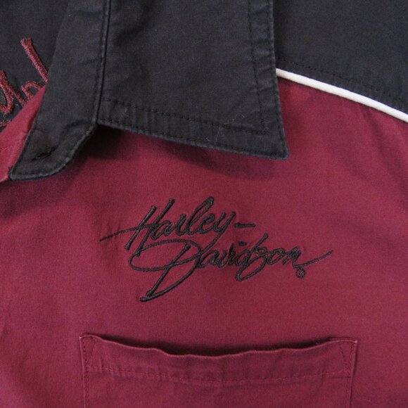 Harley Davidson Shop Mechanic Shirt Women's Size L - Picture 2 of 10